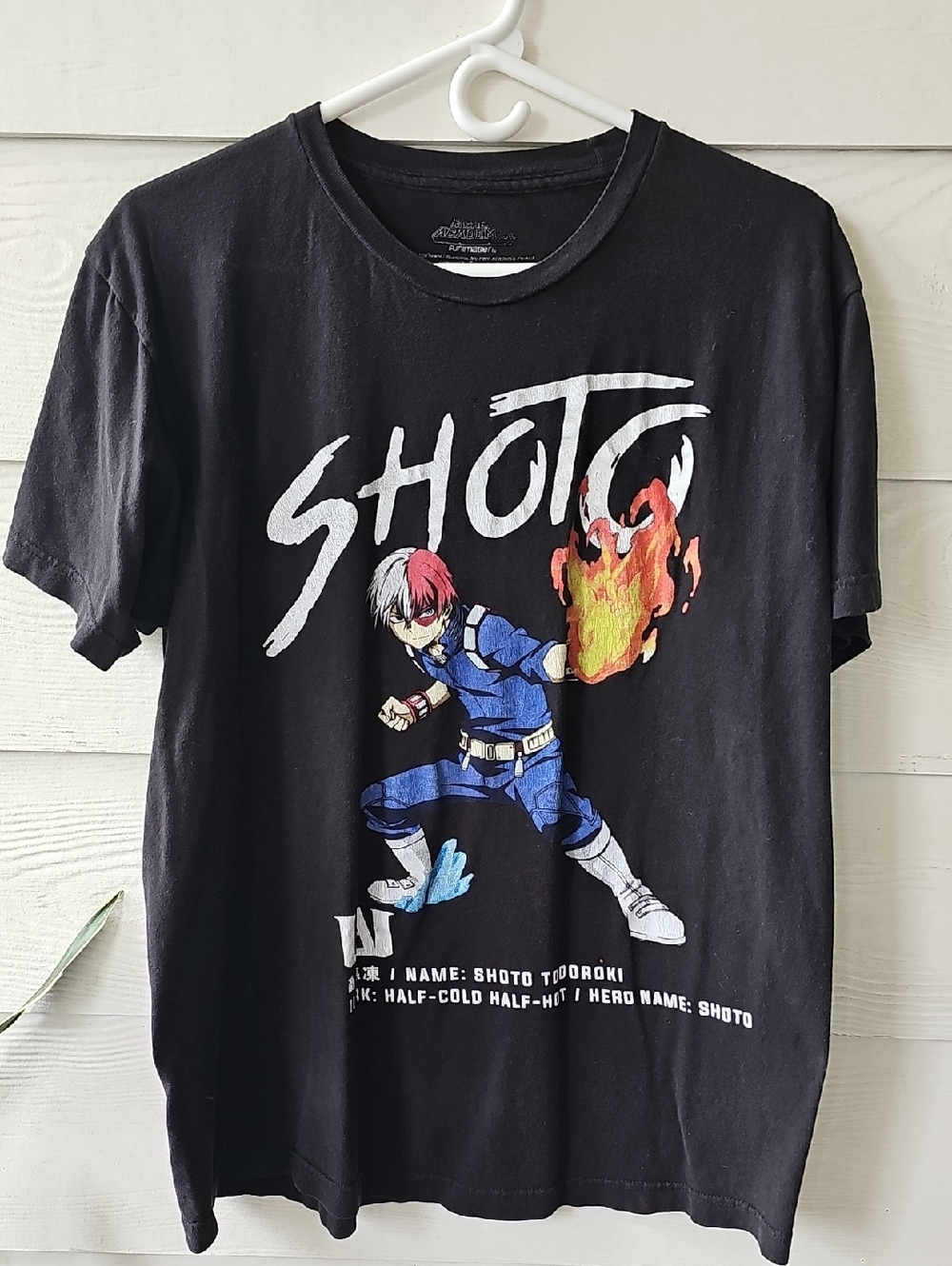 Shoto Graphic Short Sleeve Tee - Black By my hero academia.